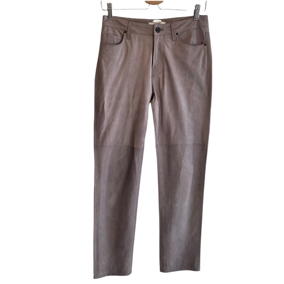 J Brand Lamb Leather Paulette High Rise Boyfriend Pant 0 - Picture 1 of 12